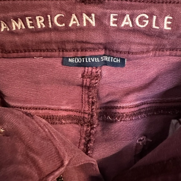 American Eagle Burgundy Jean Jegging Women's Size 12 Short - Picture 6 of 7
